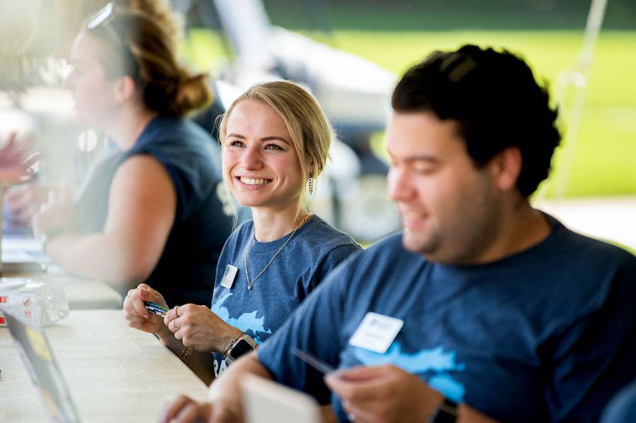 Two resident assistants having fun